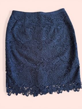 Joe Fresh Navy Lace Skirt - NWOT
